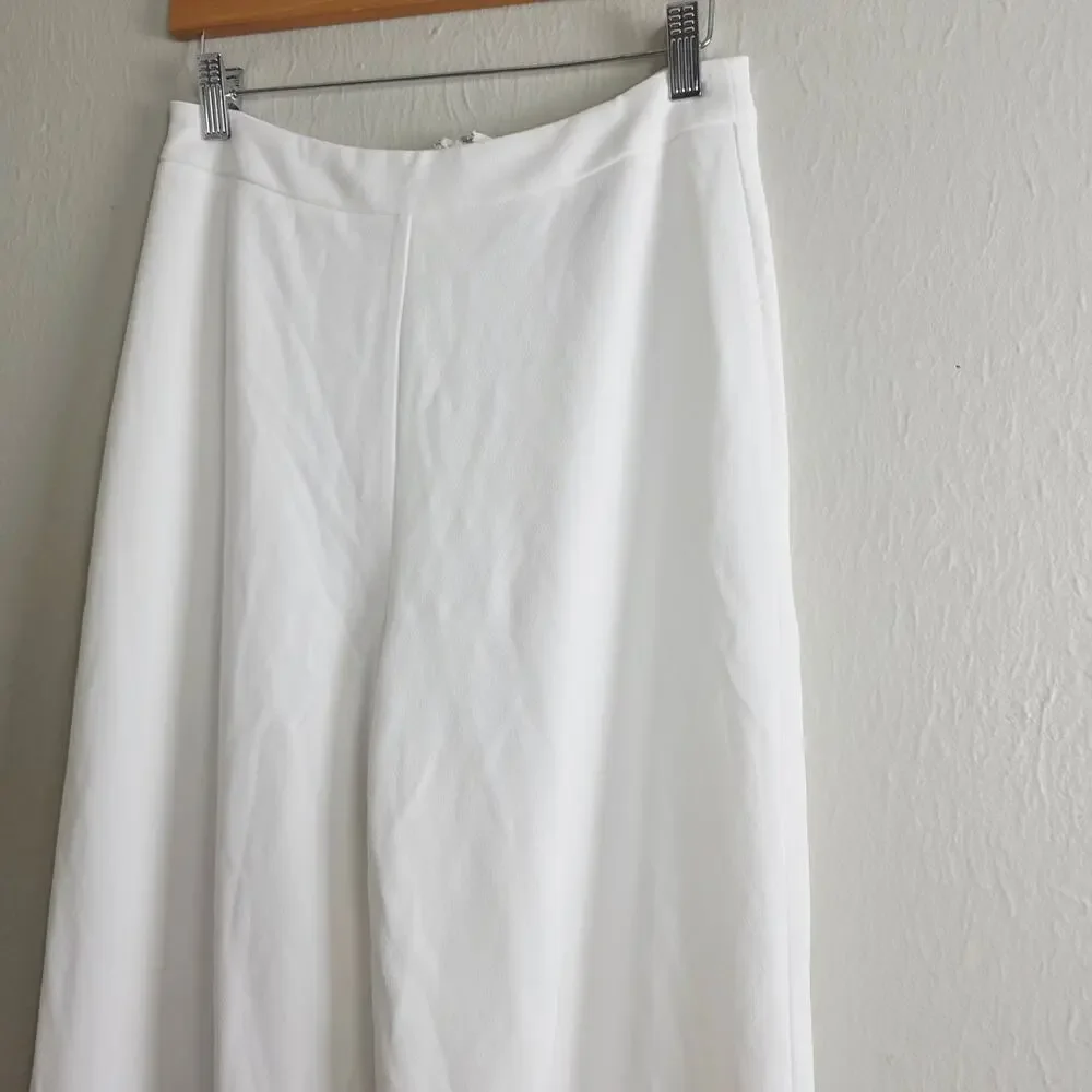 Lulus Enticing Endeavors White Two-Piece Jumpsuit - Wide Leg Bridal Set Size M - Picture 8 of 16